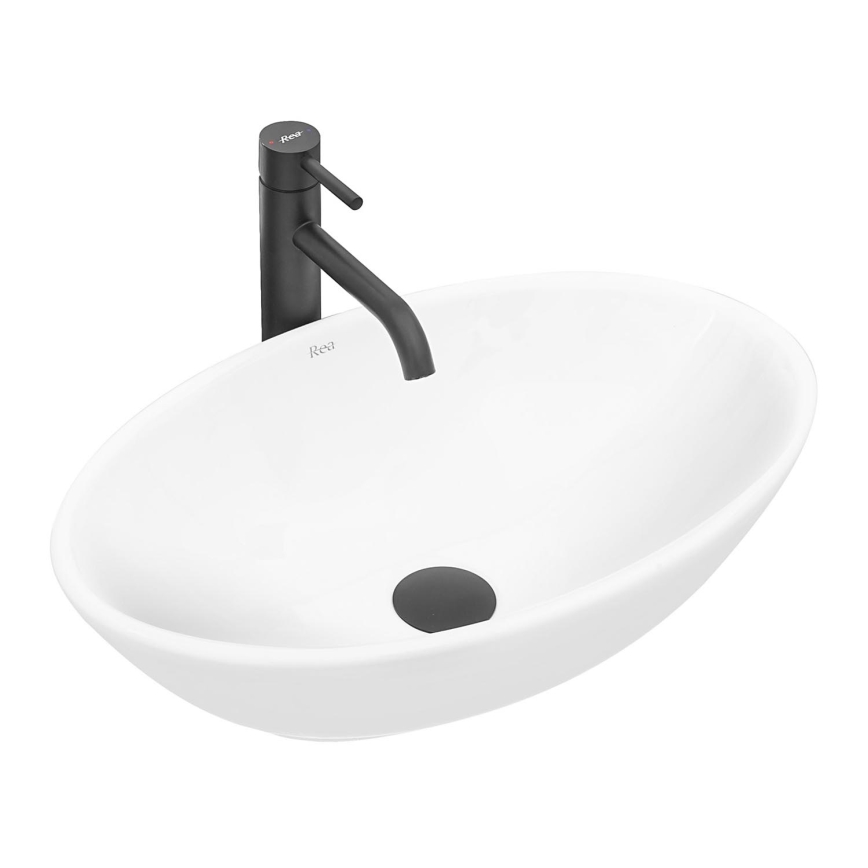 REA-U4603 - Aufsatzwaschbecken PAMELA 33x53 cm Keramik/Hochglanzweiß