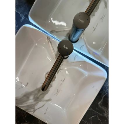 REA-U5052 - Aufsatzwaschbecken KELLY 38x49 cm Keramik/Weiß/Marmor-Dekor