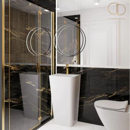 REA-U5637 - Freistehendes Waschbecken ARIS 37,5x44 cm Keramik/glänzendes Weiß