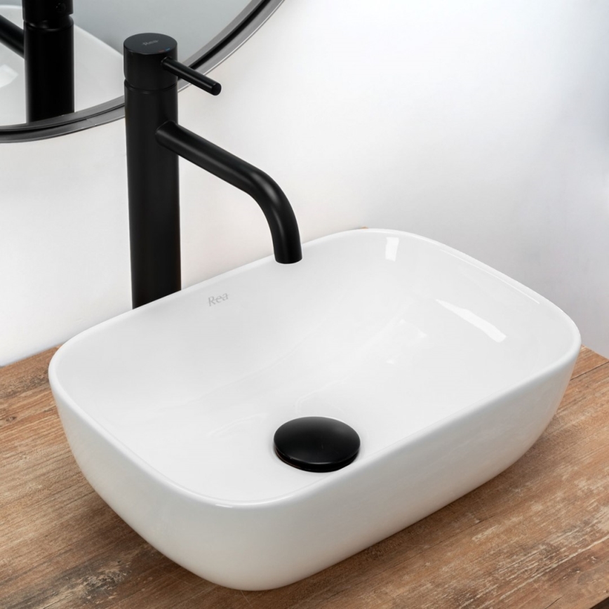 REA-U5667 - Aufsatzwaschbecken BELINDA MINI 25x36 cm Keramik/glänzend weiß
