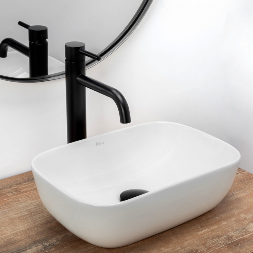 REA-U5667 - Aufsatzwaschbecken BELINDA MINI 25x36 cm Keramik/glänzend weiß