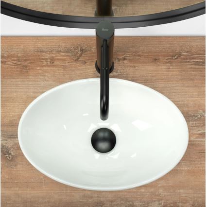 REA-U5804 - Aufsatzwaschbecken PAMELA MINI 26,5x40 cm Keramik/glänzendes Weiß