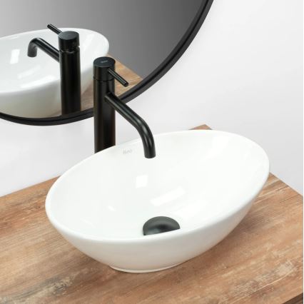 REA-U5804 - Aufsatzwaschbecken PAMELA MINI 26,5x40 cm Keramik/glänzendes Weiß