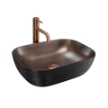REA-U6384 - Aufsatzwaschbecken BELINDA 33 x 46,5 cm Keramik/schwarz/braun