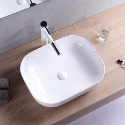 REA-U6521 - Aufsatzwaschbecken BELINDA SLIM 33x46,5 cm Keramik/Hochglanzweiß