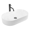 REA-U6526 - Aufsatzwaschbecken VANDA 34 x 60 cm, Keramik, Hochglanzweiß