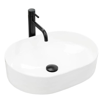 REA-U6563 - Aufsatzwaschbecken NADIA 38x50 cm Keramik/glänzendes Weiß