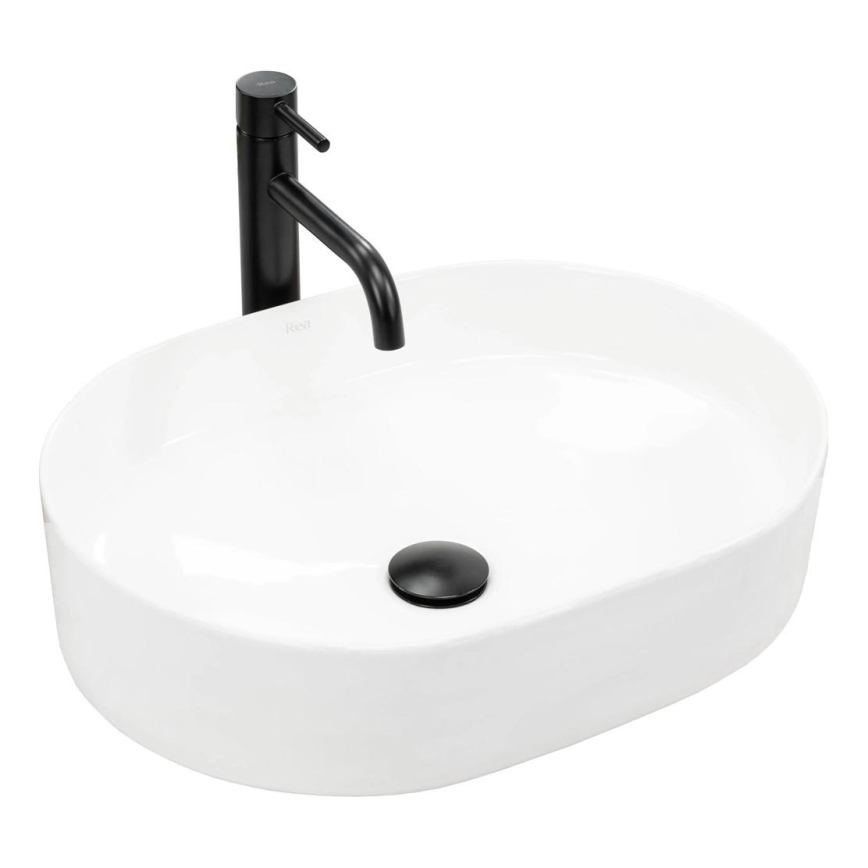 REA-U6563 - Aufsatzwaschbecken NADIA 38x50 cm Keramik/glänzendes Weiß