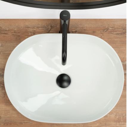 REA-U6563 - Aufsatzwaschbecken NADIA 38x50 cm Keramik/glänzendes Weiß