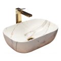 REA-U6596 - Aufsatzwaschbecken BELINDA 33,5x46,5 cm Keramik/Marmor-Dekor