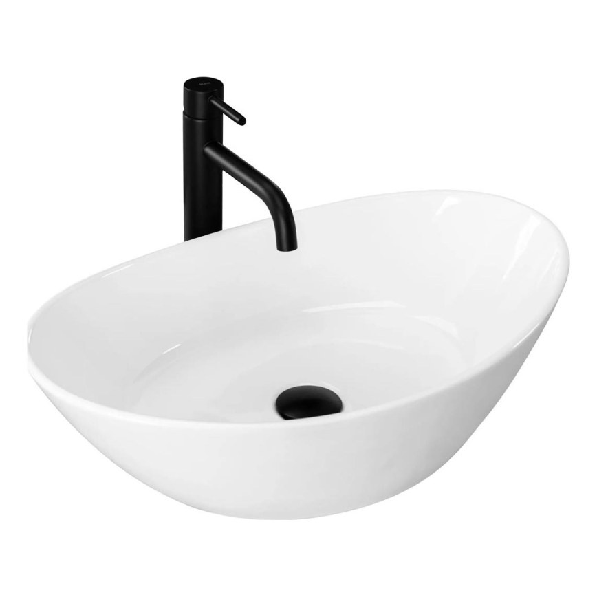 REA-U6801 - Aufsatzwaschbecken KATE 33,5x55,5 cm Keramik/glänzend weiß