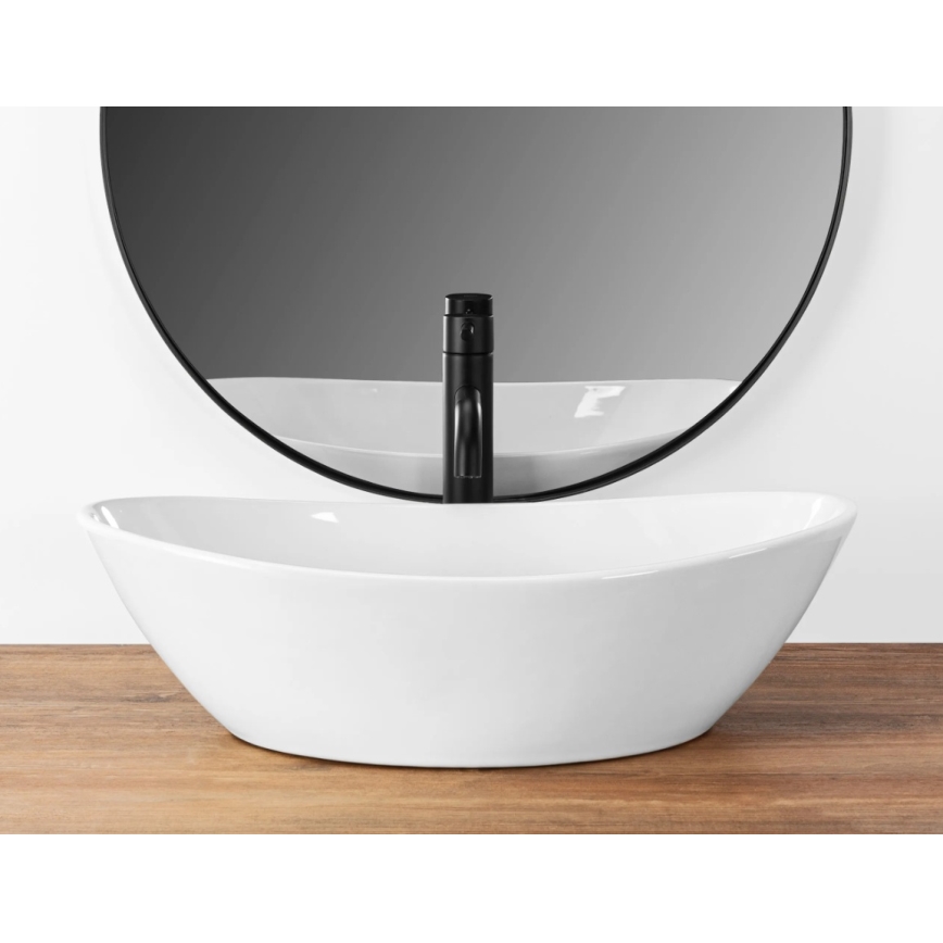 REA-U6801 - Aufsatzwaschbecken KATE 33,5x55,5 cm Keramik/glänzend weiß