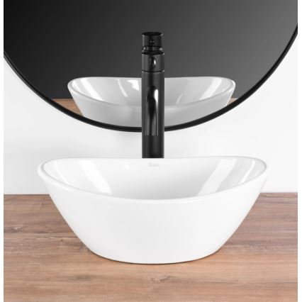 REA-U6803 - Aufsatzwaschbecken KATE 24,5x36,5 cm Keramik/glänzend weiß