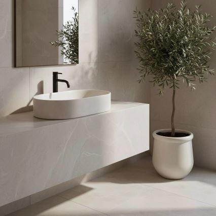 REA-U7341 - Aufsatzwaschbecken NADIA 38,5x61 cm Keramik/cremefarben
