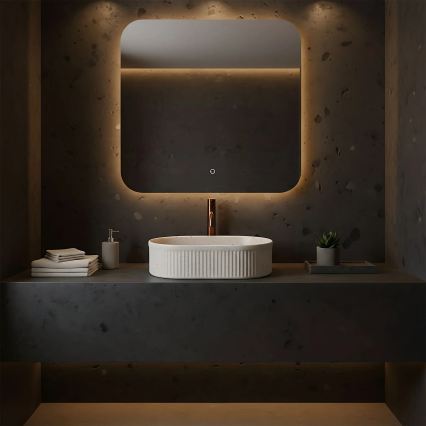 REA-U7342 - Aufsatzwaschbecken VANDA 31x49 cm Keramik/beige/Steinoptik