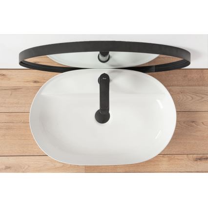 REA-U7900 - Aufsatzwaschbecken AURA 40,5x60,5 cm Keramik/Hochglanzweiß
