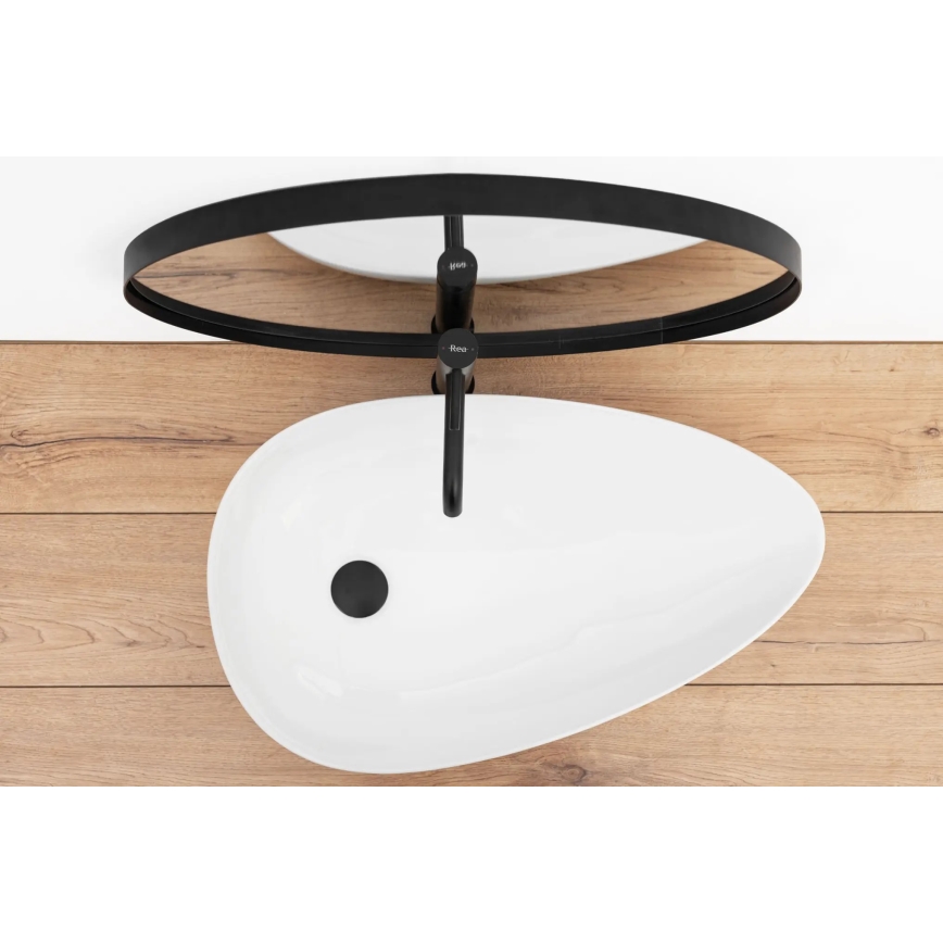 REA-U8537 - Aufsatzwaschbecken GRETA 40x65,5 cm Keramik/hochglänzend weiß