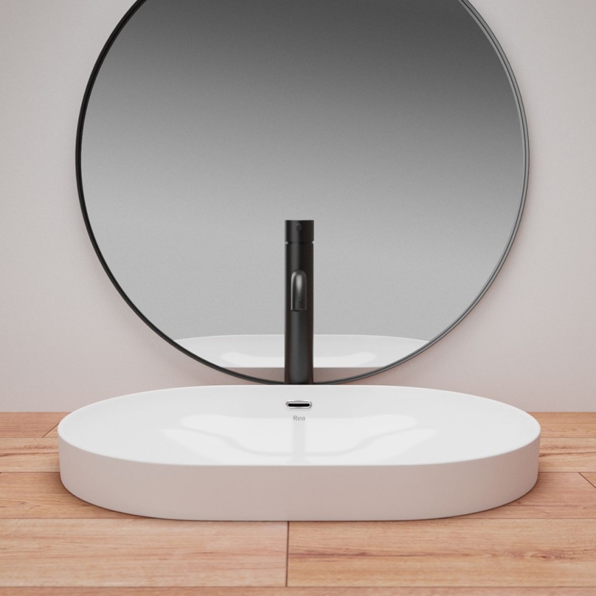 REA-U8700 - Aufsatzwaschbecken ARLETA 42x61,5 cm Keramik/glänzend weiß