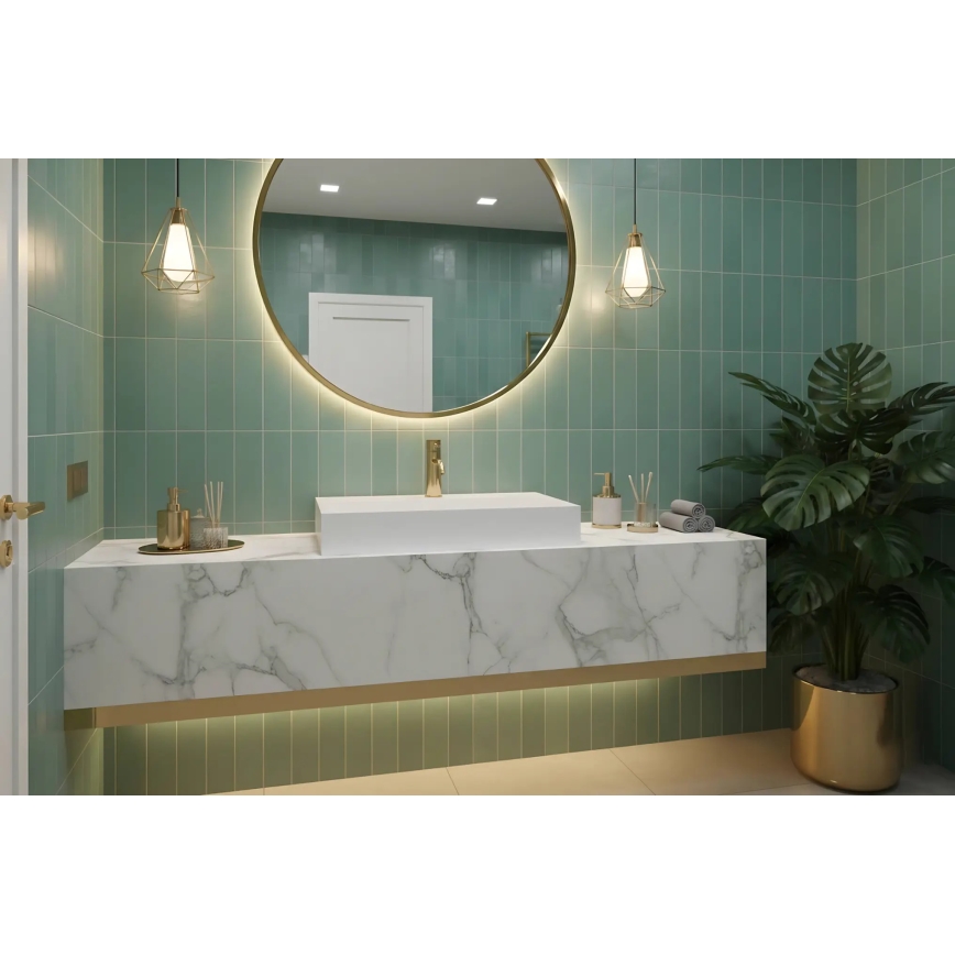 REA-U8901 - Aufsatzwaschbecken GOYA 37x60 cm Mineralguss/mattweiß