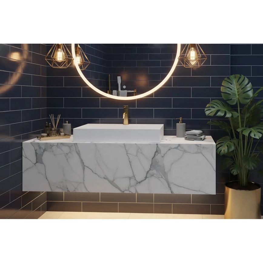 REA-U8901 - Aufsatzwaschbecken GOYA 37x60 cm Mineralguss/mattweiß