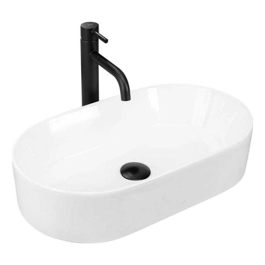 REA-U9108 - Aufsatzwaschbecken LAYLA 30x53 cm Keramik/glänzend weiß