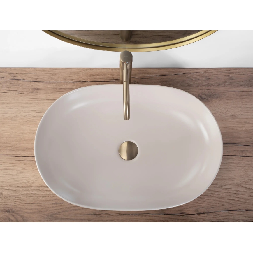 REA-U9655 - Aufsatzwaschbecken CLEO 41x60,5 cm Keramik/beige