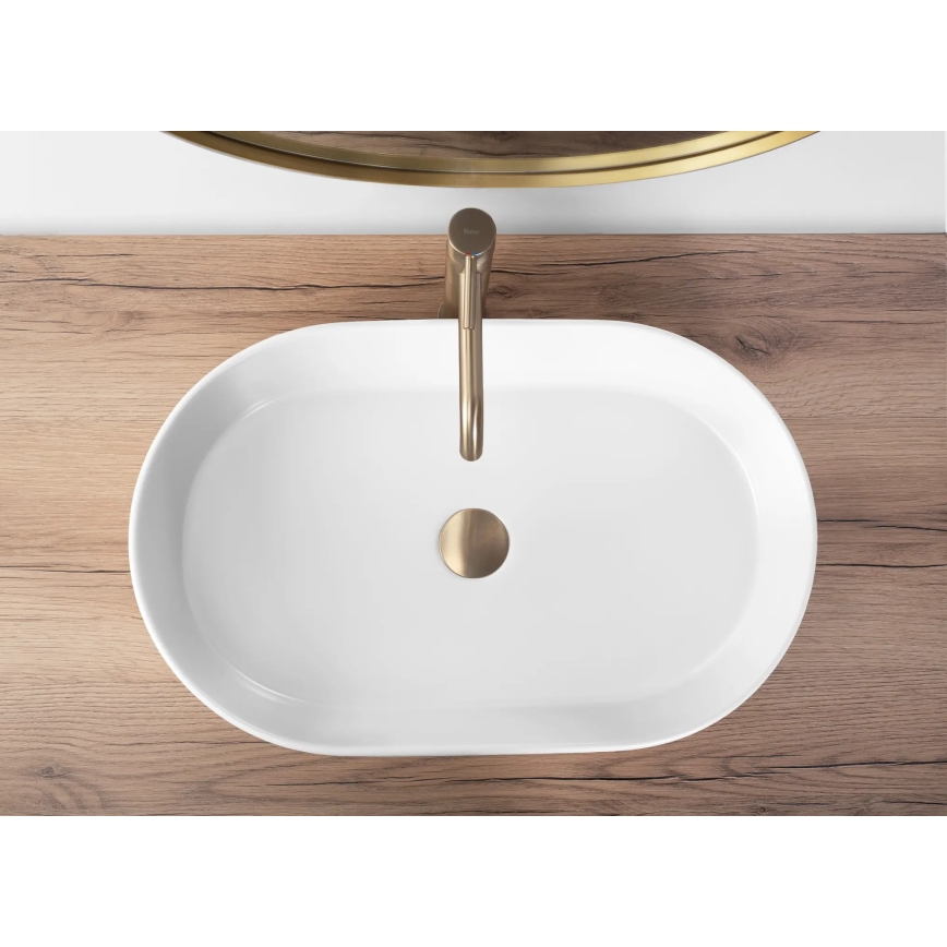 REA-U9657 - Aufsatzwaschbecken NADIA 38,5x61 cm Keramik/mattweiß