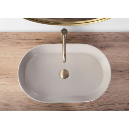 REA-U9661 - Aufsatzwaschbecken NADIA 38,5 x 61 cm Keramik/beige