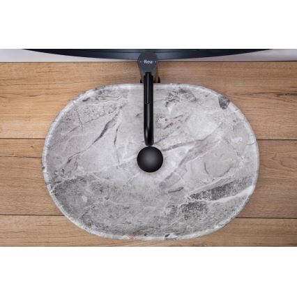 REA-U9888  - Aufsatzwaschbecken LARA 35x48,5 cm Keramik/Steinoptik