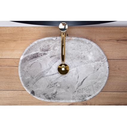 REA-U9888  - Aufsatzwaschbecken LARA 35x48,5 cm Keramik/Steinoptik