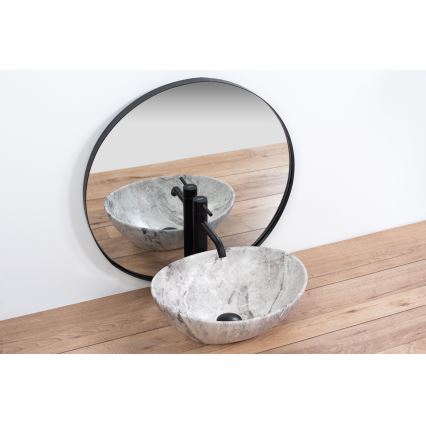 REA-U9908 - Aufsatzwaschbecken SOFIA 34,5x41 cm Keramik/Steinoptik