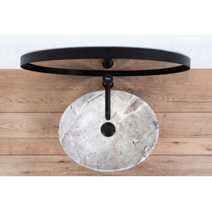 REA-U9908 - Aufsatzwaschbecken SOFIA 34,5x41 cm Keramik/Steinoptik