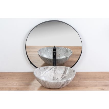 REA-U9908 - Aufsatzwaschbecken SOFIA 34,5x41 cm Keramik/Steinoptik