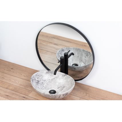 REA-U9908 - Aufsatzwaschbecken SOFIA 34,5x41 cm Keramik/Steinoptik