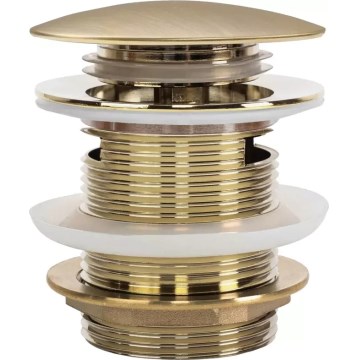 REA-W2005 - Badewannenablauf CLICK-CLACK Ø 7 cm, gebürstetes Gold