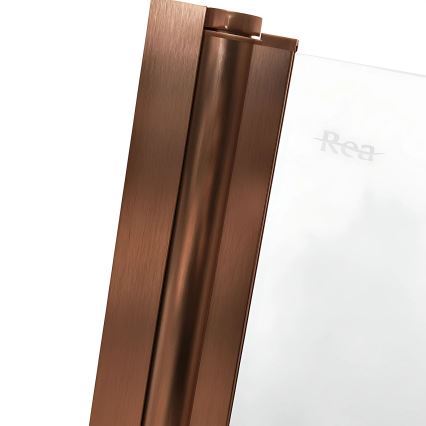 REA-W5696 - Faltbare Badewannenabtrennung AGAT 140 x 80 cm, gebürstetes Kupfer/Klarglas