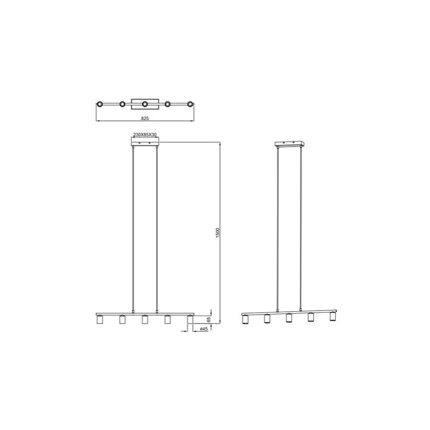 Reality - Hängeleuchte VANNES 5xE27/40W/230V