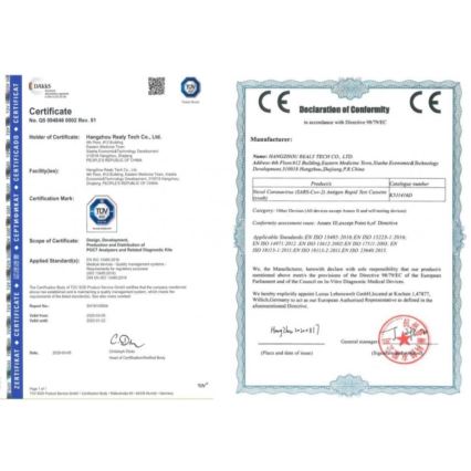 RealyTech – COVID-19 Antigen Rapid test (swab) – Nasenabstrichtest 25 Stück