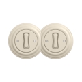 Reblig - Doppelter Retro-Einpolschalter mit Rahmen Nr. 1, Beige