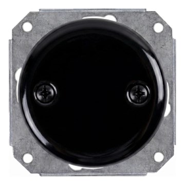 Reblig - Porzellan-Retro-Abdeckung für Elektroinstallationen, schwarz