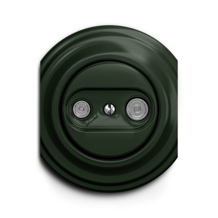 Reblig - Retro-Antennendose TV+Radio (Enddose) rahmenlos, grün