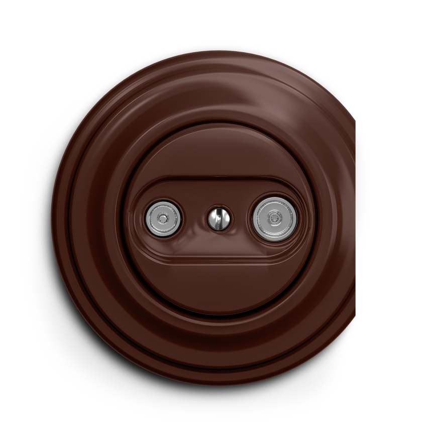 Reblig - Retro-Fotorahmen, brauner Rand