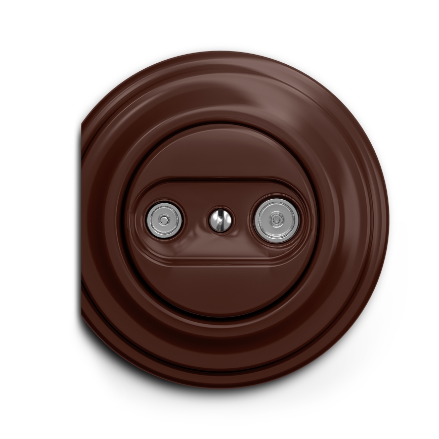 Reblig - Retro-Fotorahmen, brauner Rand