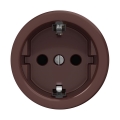 Reblig - Retro-Haushaltssteckdose ohne Rahmen SCHUKO 230V/16A braun