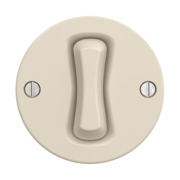 Reblig - Retro-Kreuzschalter rahmenlos Nr. 7 Beige