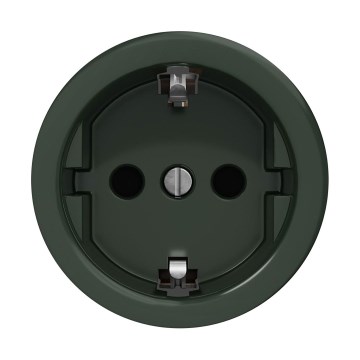 Reblig - Retro-Schuko-Steckdose ohne Rahmen, 230V/16A, grün