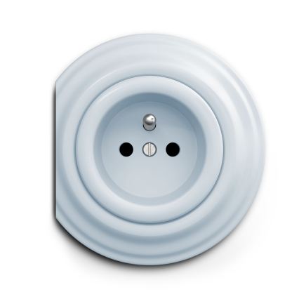 Reblig - Retro-Steckdose für Zuhause, rahmenlos, 230 V, blau