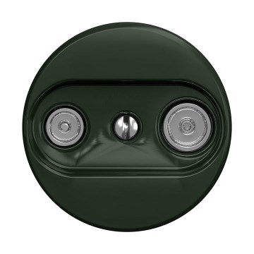 Reblig - Retro-Teilnehmeranschlussdose TV+R (Durchgang), rahmenlos, grün