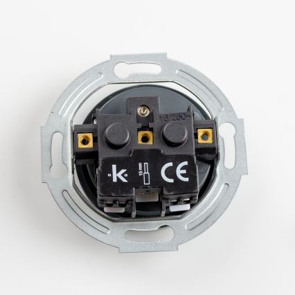 Reblig - Retro-Wandsteckdose mit Rahmen 230V Anthrazit