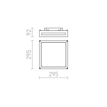 RED - Design Rendl - R10359 - Außen-Deckenleuchte PLAKA 2xE27/26W/230V IP54